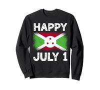 Feliz Julio 1 Burundi Independence Day Flag Pride Sudadera