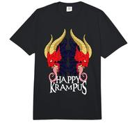 Feliz Krampus Navidad Halloween Horror Diablo Mal Monstruo Comfort Colors Adult Heavyweight T-Shirt