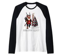 Feliz Krampus Noche de Miedo Navidad Krampusnacht Santa Claus Camiseta Manga Raglan