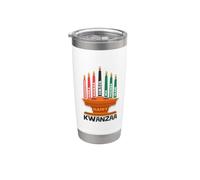 Feliz Kwanzaa, Los Siete Directores Nguzo Saba Kwanzaa Vaso térmico de acero inoxidable de doble pared