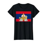 Feliz Laos Año Nuevo Cool Laos Bandera Gráfico Songkran Festival Camiseta gráfica económica, Mujer, Negro, XS