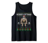Feliz Liftmas, Entrenamiento de Navidad, Fitnes Levantamiento de Pesas Santa Camiseta sin Mangas