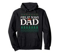 Feliz Navi DAD Spanish Father Ugly Christmas Sweater Style Sudadera con Capucha