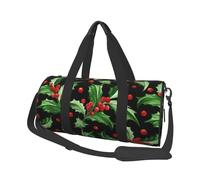 Feliz Navidad Acebo, Bolsa de Viaje de Gran Capacidad, Bolso Redondo, Bolsa de Viaje Deportiva, Bolsa de Mano, Bolsa de Fitness