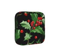 Feliz Navidad, Acebo,Bolsas para Guardar compresas sanitarias, Bolsas para la menstruación para Mujeres y Adolescentes.