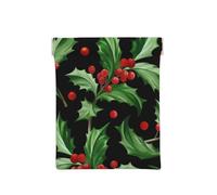 Feliz Navidad Acebo, Squeeze Top Wallet Bolsa de Almacenamiento para Mujer Monedero pequeño Bolsa de Cambio