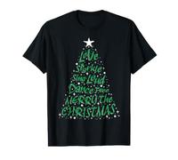 Feliz Navidad - Amor, Brillo, Canta Fuerte, Baila Libre Camiseta gráfica económica