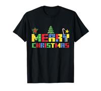 Feliz Navidad Bloque Constructor de Edificios Ladrillo Maestro Constructor Camiseta