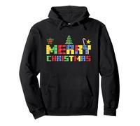 Feliz Navidad Bloque Constructor de Edificios Ladrillo Maestro Constructor Sudadera con Capucha