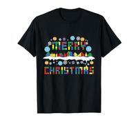 Feliz Navidad Bloque Edificio Ladrillo Constructor Maestro Constructor Camiseta