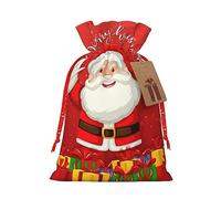 Feliz Navidad. Bolsa de regalo de gran capacidad de 8.3 x 11.8 pulgadas con cordón para tus regalos preciosos de Halloween, 1 unidad