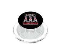 Feliz Navidad Bulldog Francés Cachorro Lindo Navidad Bulldog Amante PopSockets PopGrip para MagSafe