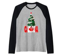 Feliz Navidad Canadá Árbol de Navidad Canadiense Hombres Mujeres Camiseta Manga Raglan