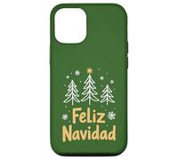 Feliz Navidad con árboles Minimalistas y Copos de Nieve Carcasa para iPhone 12/12 Pro