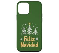 Feliz Navidad con árboles Minimalistas y Copos de Nieve Carcasa para iPhone 12 Mini