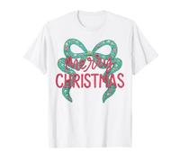 Feliz Navidad Coqueta Lindo Arco de Navidad Tejido Crochet Print Camiseta