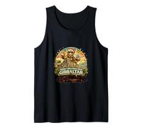 Feliz Navidad Desde Gibraltar Retro Holiday Design Camiseta sin Mangas