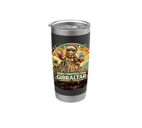 Feliz Navidad desde Gibraltar Retro Holiday Design Vaso térmico de acero inoxidable de doble pared