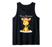 Feliz Navidad Dice Little Gregor Giraffe Camiseta sin Mangas