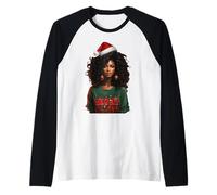 Feliz Navidad Dulce Chocolate Navidad God Bless You All Camiseta Manga Raglan