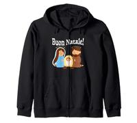 Feliz Navidad En Italiano BUON Natale Sudadera con Capucha