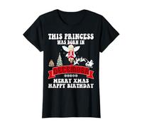 Feliz Navidad Feliz Cumpleaños Nacido En Diciembre Linda Princesa Diciembre Camiseta