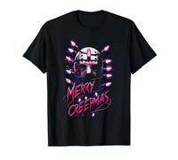 Feliz Navidad Festive Slasher Candy Cane Amenace Camiseta