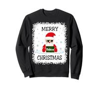 Feliz Navidad Funny Santa Blanqueado Believe in Santa Claus Sudadera