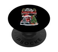 Feliz Navidad, Genial Conductor de camión, Divertido Camionero PopSockets PopGrip Adhesivo