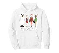 Feliz Navidad Hipster Lindo Santa & Mrs. Claus Muñeco de Nieve Reno Sudadera con Capucha