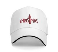 Feliz Navidad Jesús Cruz Gorra De Visera Ajustable Gorra Running Portátil Running Gorros para Unisex Cumpleaños Mujer