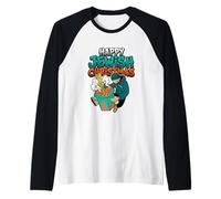 Feliz Navidad judía Comida China Humor Fideos Comida para Llevar Camiseta Manga Raglan