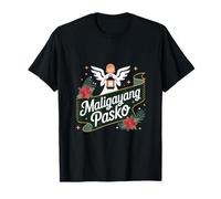 Feliz Navidad Maligayang Pasko Filipino Angel Camiseta