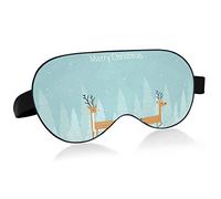 Feliz Navidad Máscara para dormir con los ojos vendados Blackout Cooling Funny Eye Mask para dormir con tira elástica para mujer Hombre Reno Snow Gift