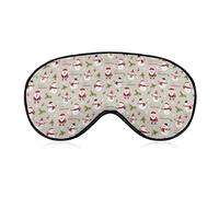 Feliz Navidad Muñeco de nieve Copo de nieve Acebo Antifaz ponderado Dormir con los ojos vendados Correas ajustables para la cabeza Cubierta para los ojos