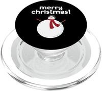 Feliz Navidad muñeco de Nieve Feliz Redondo Lindo muñeco de Nieve Alegre PopSockets PopGrip para MagSafe