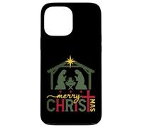 Feliz Navidad Natividad Pesebre Cristiano Escena Carcasa para iPhone 13 Pro MAX