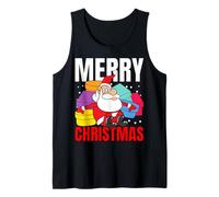 Feliz Navidad Papá Noel Divertido Lindo Navidad Camiseta sin Mangas
