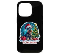 Feliz Navidad para Perros Schnauzer Tis The Season Standard Carcasa para iPhone 13 Pro