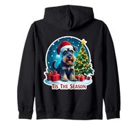 Feliz Navidad para Perros Schnauzer Tis The Season Standard Sudadera con Capucha