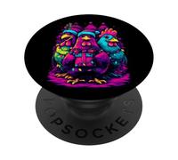 Feliz Navidad Pollo Trio Luces Festivas PopSockets PopGrip Adhesivo