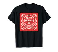Feliz Navidad Sello Postal Disfraz de Navidad Camiseta