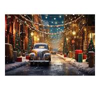 Feliz Navidad telón de Fondo 300x200cm Coche Calle Nevada árbol de Navidad fotografía Fondo Celebrar Nochebuena Fiesta Fondo niños Adultos Retrato Accesorios de Tiro