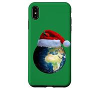 Feliz Navidad Vacaciones Tierra Clima Santa Sombrero Bolsillo Logo Carcasa para iPhone XS MAX
