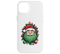 Feliz Navidad Verde Santa Feliz Navidad Carcasa para iPhone 14 Plus