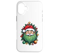 Feliz Navidad Verde Santa Feliz Navidad Carcasa para iPhone 16 Plus