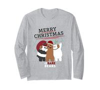 Feliz Navidad We Bare Bears Joyful Festive Fun Design Manga Larga