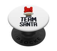 Feliz Navidad y Feliz Año Nuevo, Cool Christmas Team Santa PopSockets PopGrip Adhesivo