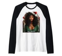 Feliz Navidad y Feliz Año Nuevo Que Habrá Luz en Todas Las Almas Camiseta Manga Raglan