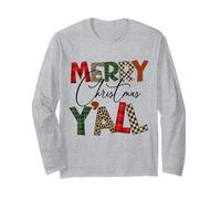 Feliz Navidad Y'ALL | Funny Southern Holiday Manga Larga